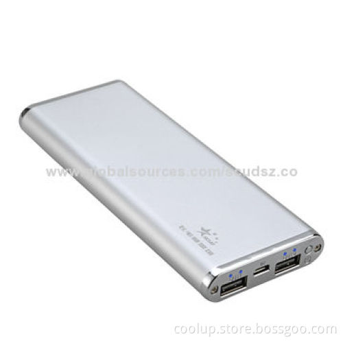 Ultra-high Density External Battery Pack for iPad, 10,000mAh, Rechargeable Battery Backup